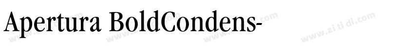 Apertura BoldCondens字体转换